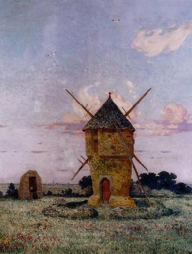 unknow artist Windmill near Guerande Germany oil painting art